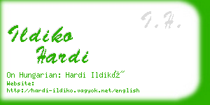 ildiko hardi business card